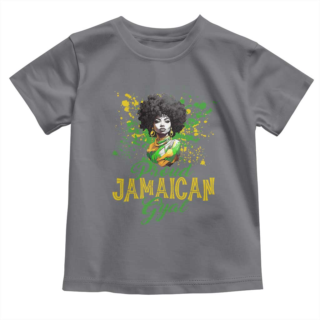 Proud Jamaican Gyal Toddler T Shirt Afro Black Girls Jamaica Flag - Wonder Print Shop