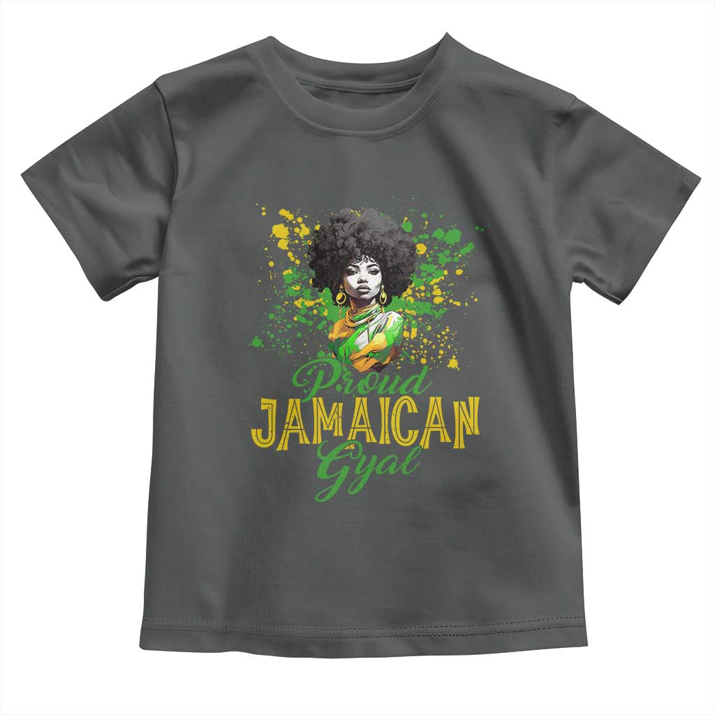 Proud Jamaican Gyal Toddler T Shirt Afro Black Girls Jamaica Flag - Wonder Print Shop