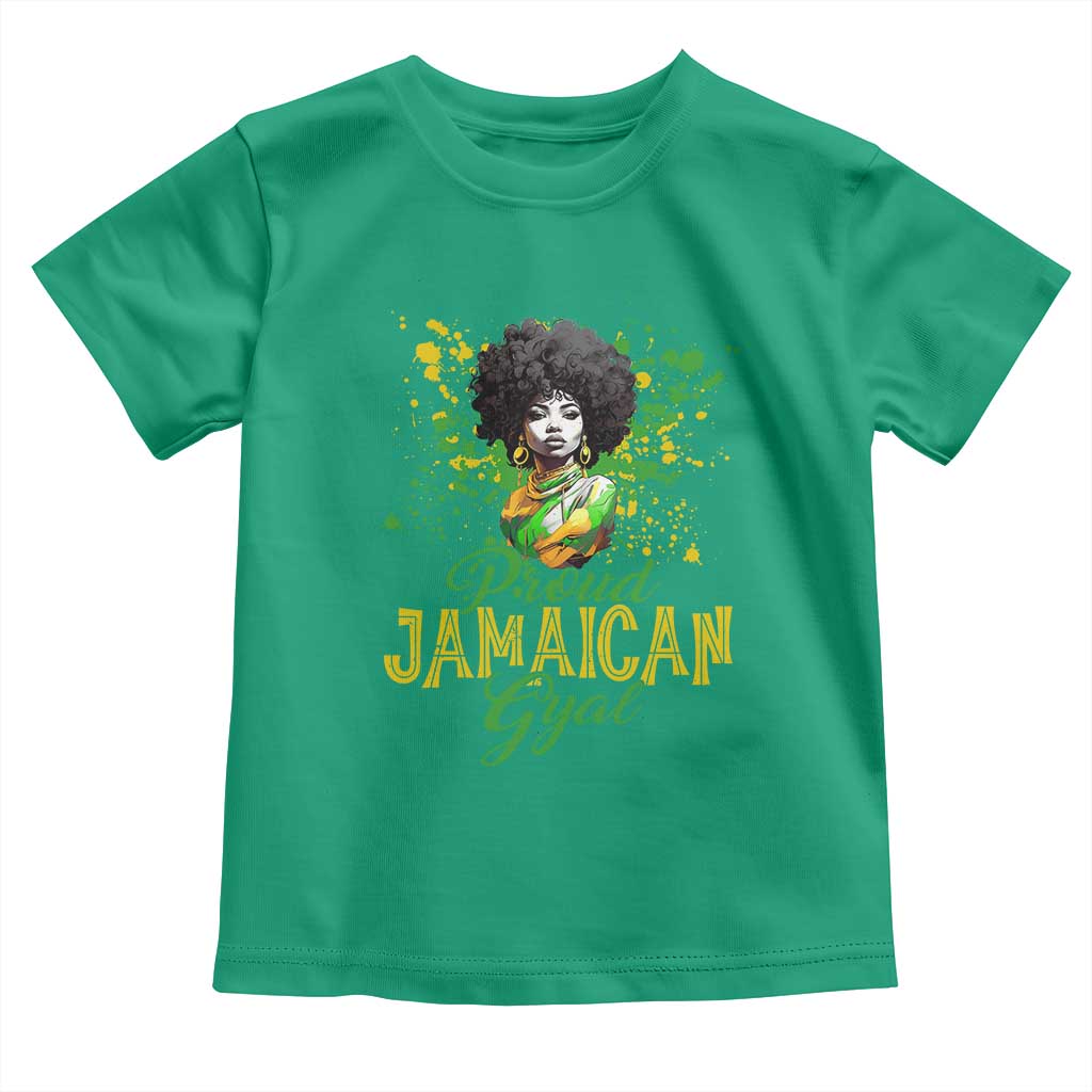 Proud Jamaican Gyal Toddler T Shirt Afro Black Girls Jamaica Flag - Wonder Print Shop