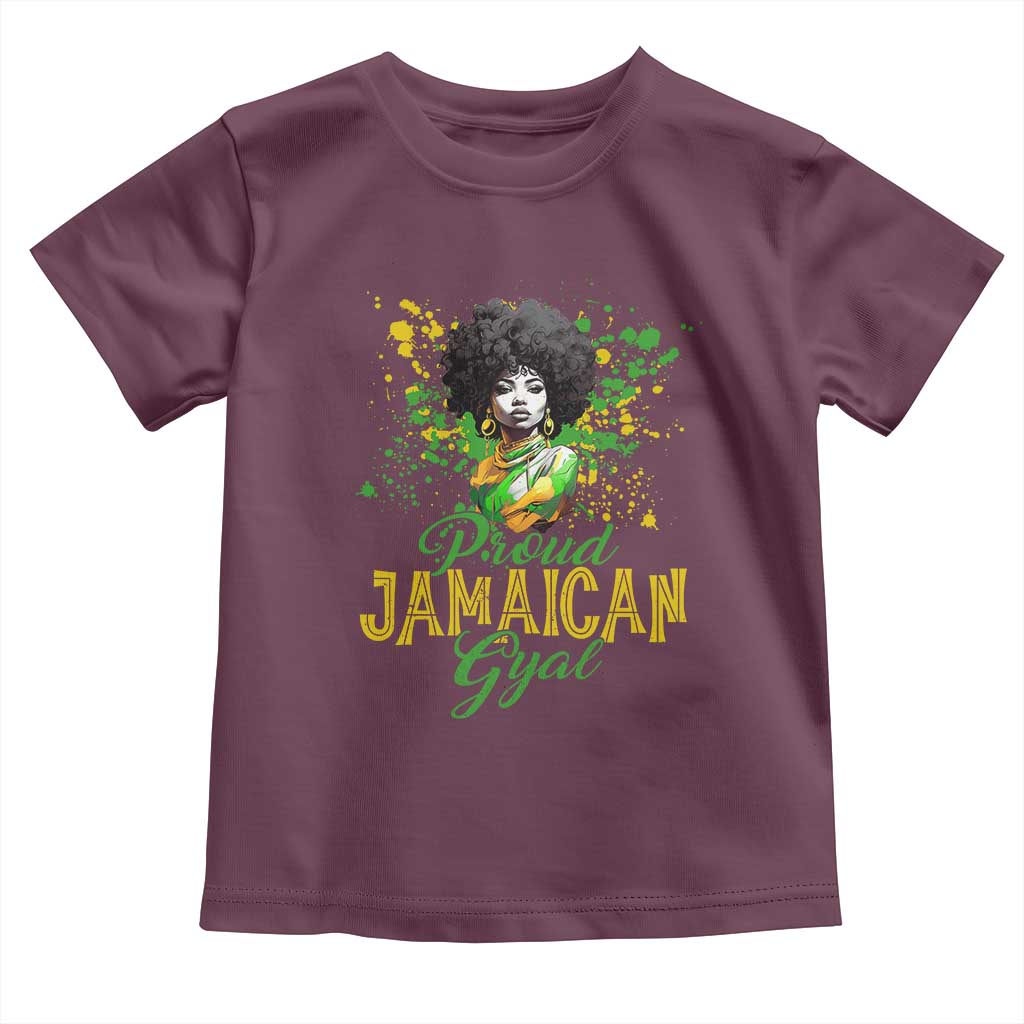 Proud Jamaican Gyal Toddler T Shirt Afro Black Girls Jamaica Flag - Wonder Print Shop
