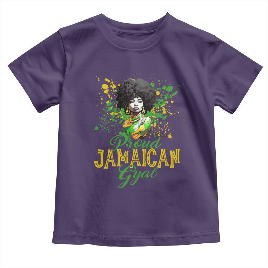 Proud Jamaican Gyal Toddler T Shirt Afro Black Girls Jamaica Flag - Wonder Print Shop