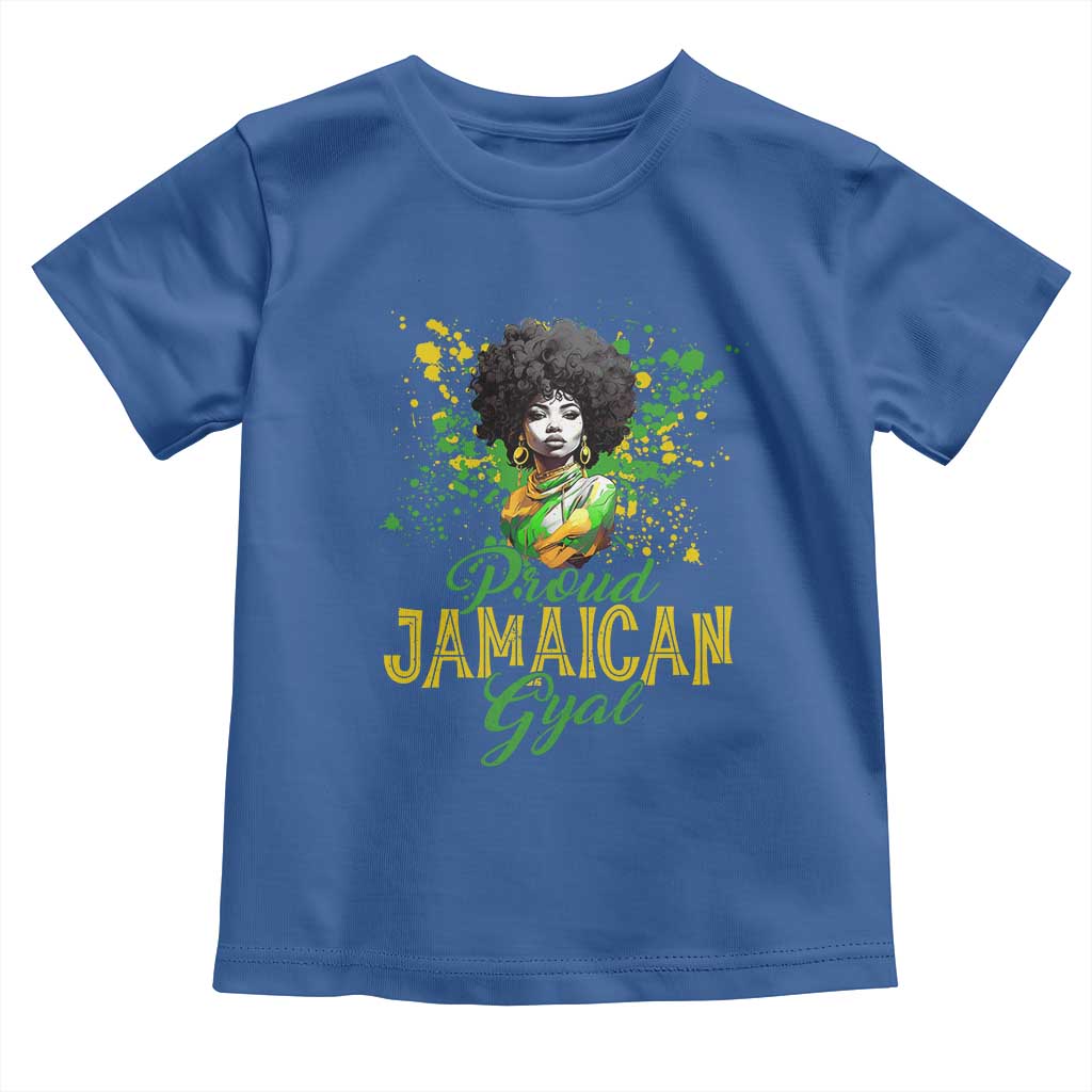 Proud Jamaican Gyal Toddler T Shirt Afro Black Girls Jamaica Flag - Wonder Print Shop