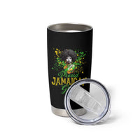 Proud Jamaican Gyal Tumbler Cup Afro Black Girls Jamaica Flag - Wonder Print Shop