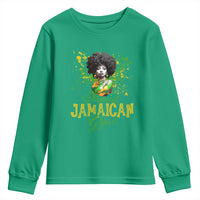 Proud Jamaican Gyal Youth Sweatshirt Afro Black Girls Jamaica Flag - Wonder Print Shop