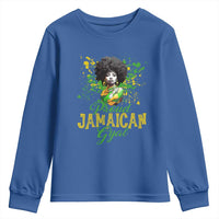 Proud Jamaican Gyal Youth Sweatshirt Afro Black Girls Jamaica Flag - Wonder Print Shop