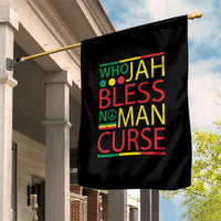 Who Jah Bless No Man Curse Garden Flag Jamaica Flag Rasta Reggae Roots - Wonder Print Shop