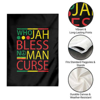Who Jah Bless No Man Curse Garden Flag Jamaica Flag Rasta Reggae Roots - Wonder Print Shop