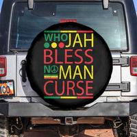 Who Jah Bless No Man Curse Spare Tire Cover Jamaica Flag Rasta Reggae Roots - Wonder Print Shop