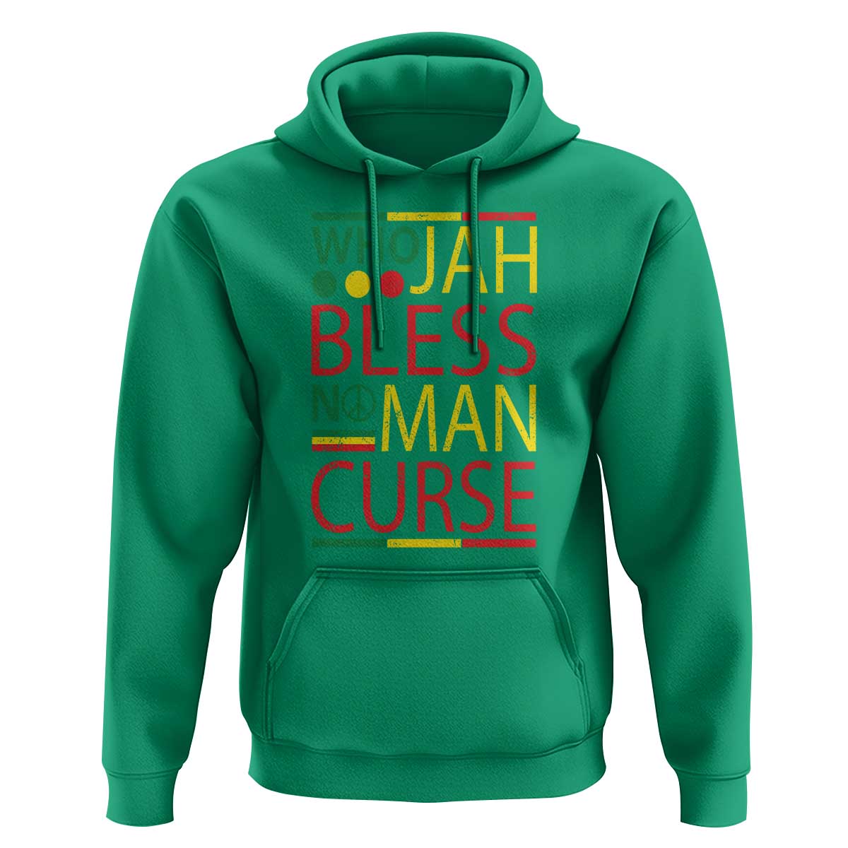Who Jah Bless No Man Curse Hoodie Jamaica Flag Rasta Reggae Roots - Wonder Print Shop