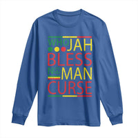 Who Jah Bless No Man Curse Long Sleeve Shirt Jamaica Flag Rasta Reggae Roots - Wonder Print Shop