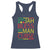 Who Jah Bless No Man Curse Racerback Tank Top Jamaica Flag Rasta Reggae Roots - Wonder Print Shop