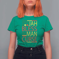 Who Jah Bless No Man Curse T Shirt For Women Jamaica Flag Rasta Reggae Roots - Wonder Print Shop