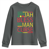 Who Jah Bless No Man Curse Youth Sweatshirt Jamaica Flag Rasta Reggae Roots - Wonder Print Shop