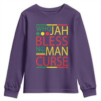 Who Jah Bless No Man Curse Youth Sweatshirt Jamaica Flag Rasta Reggae Roots - Wonder Print Shop
