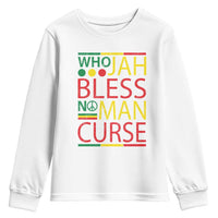 Who Jah Bless No Man Curse Youth Sweatshirt Jamaica Flag Rasta Reggae Roots - Wonder Print Shop