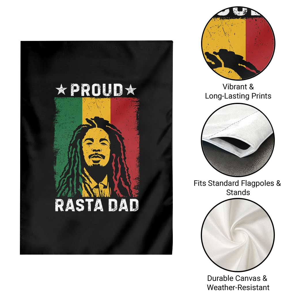 Proud Rasta Dad Garden Flag Rastafarian Jamaica Father's Day - Wonder Print Shop