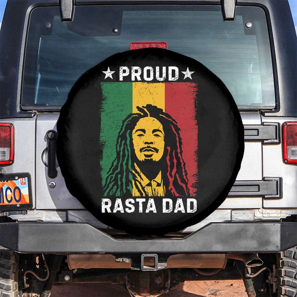 Proud Rasta Dad Spare Tire Cover Rastafarian Jamaica Father's Day - Wonder Print Shop