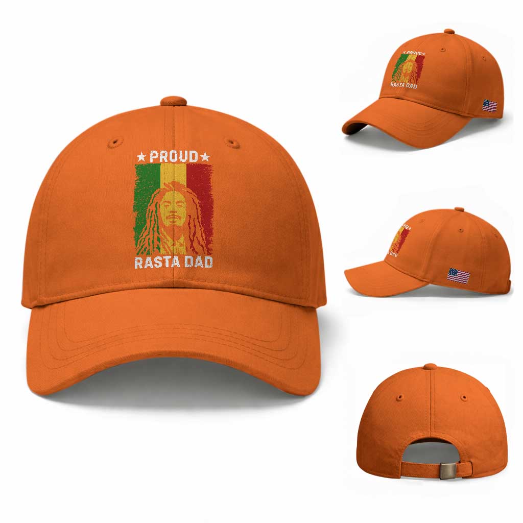 Proud Rasta Dad Baseball Cap Rastafarian Jamaica Father's Day