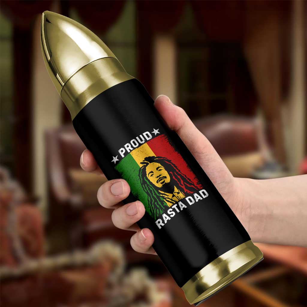 Proud Rasta Dad Bullet Tumbler Rastafarian Jamaica Father's Day - Wonder Print Shop