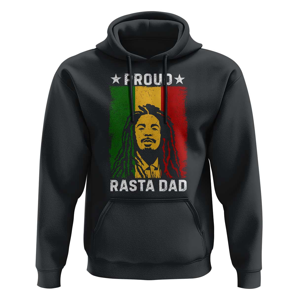 Proud Rasta Dad Hoodie Rastafarian Jamaica Father's Day - Wonder Print Shop