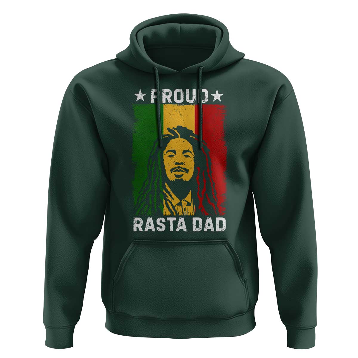Proud Rasta Dad Hoodie Rastafarian Jamaica Father's Day - Wonder Print Shop