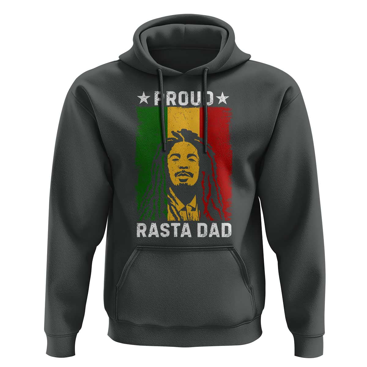 Proud Rasta Dad Hoodie Rastafarian Jamaica Father's Day - Wonder Print Shop