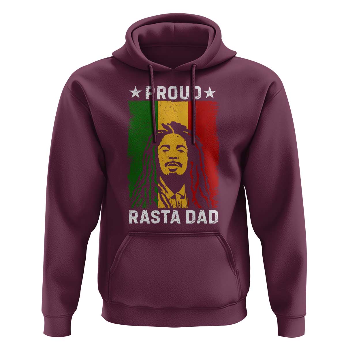 Proud Rasta Dad Hoodie Rastafarian Jamaica Father's Day - Wonder Print Shop