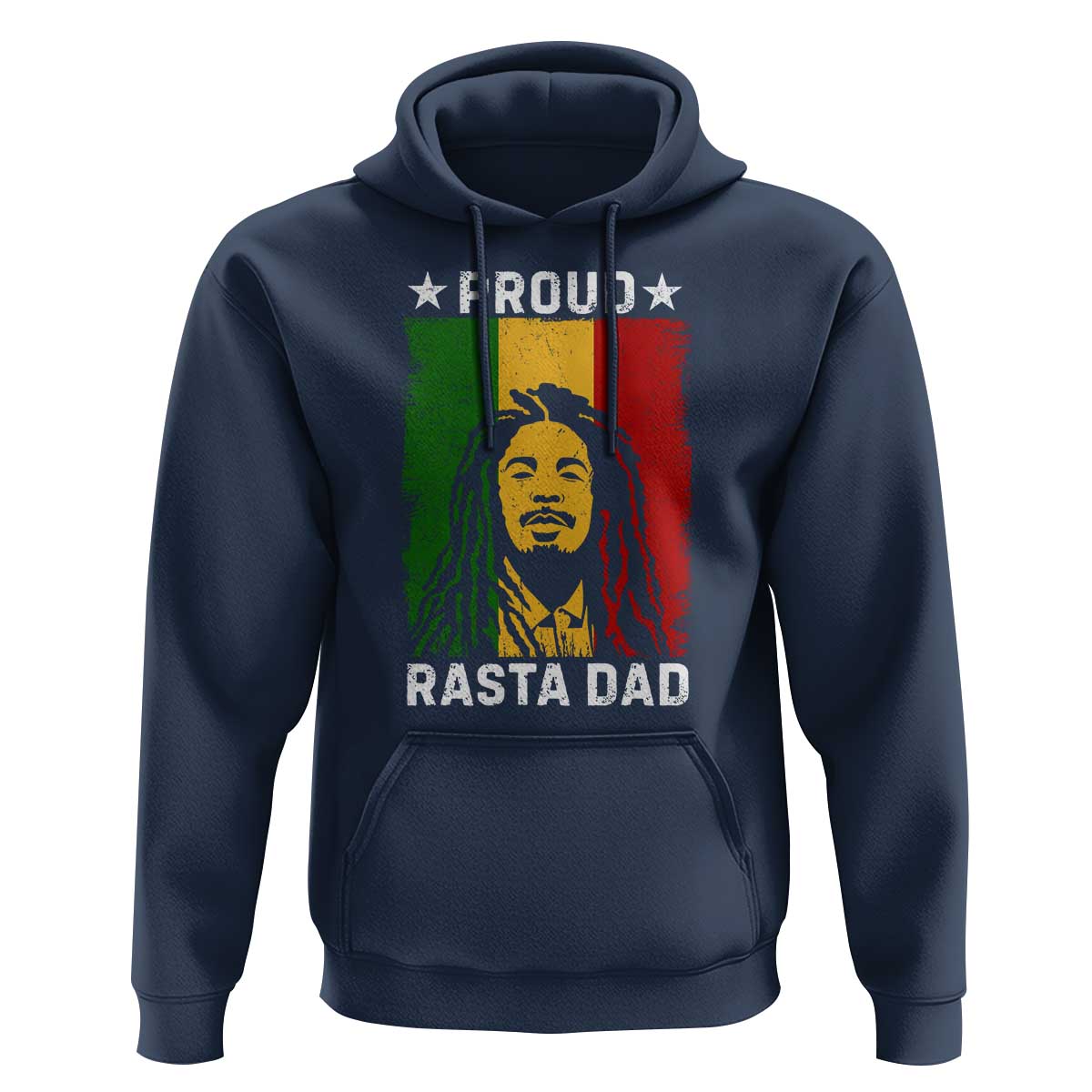 Proud Rasta Dad Hoodie Rastafarian Jamaica Father's Day - Wonder Print Shop