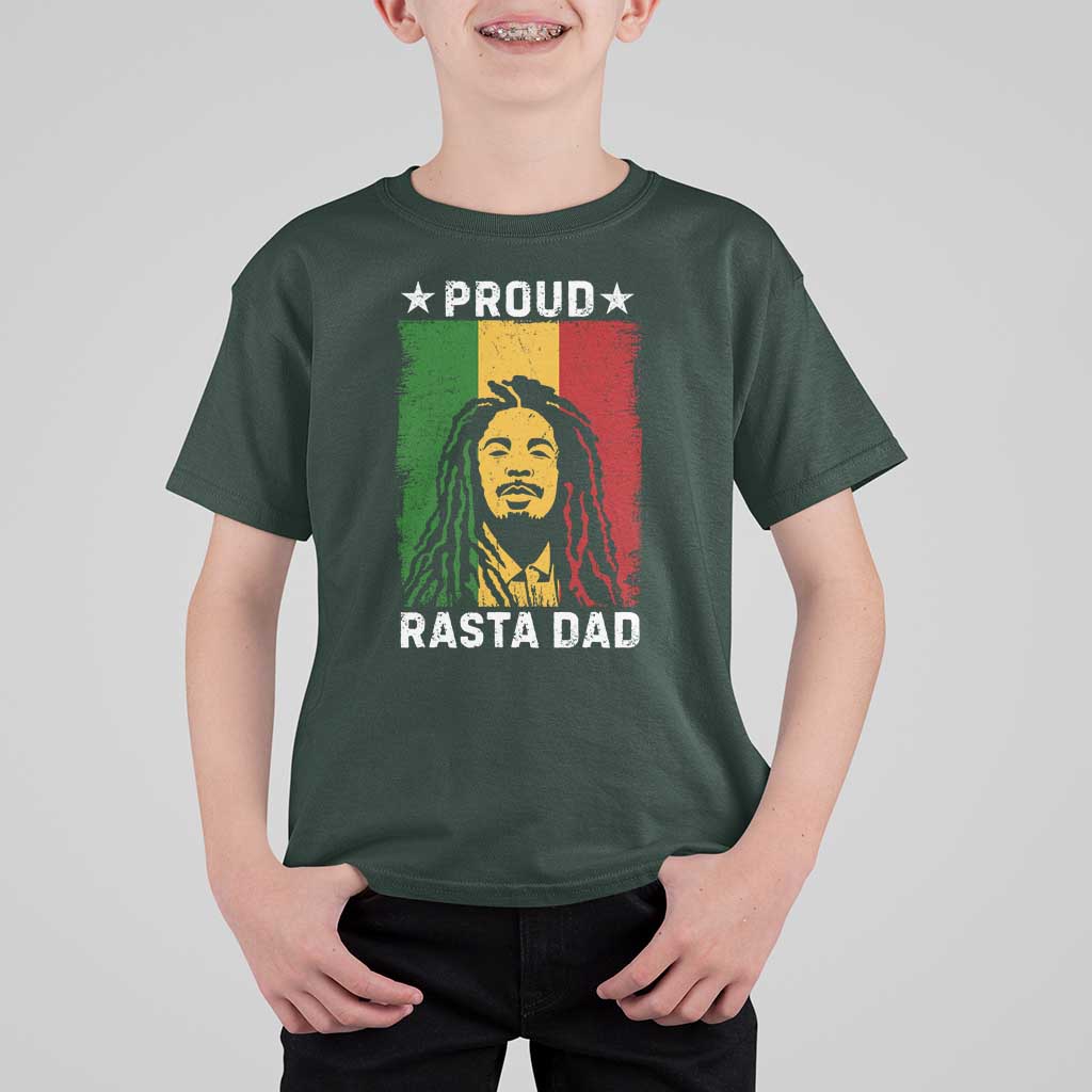 Proud Rasta Dad T Shirt For Kid Rastafarian Jamaica Father's Day - Wonder Print Shop