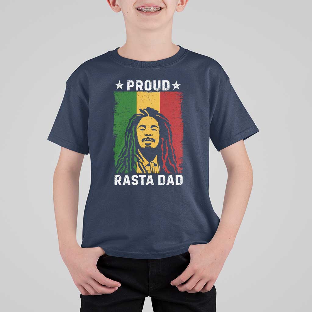 Proud Rasta Dad T Shirt For Kid Rastafarian Jamaica Father's Day - Wonder Print Shop