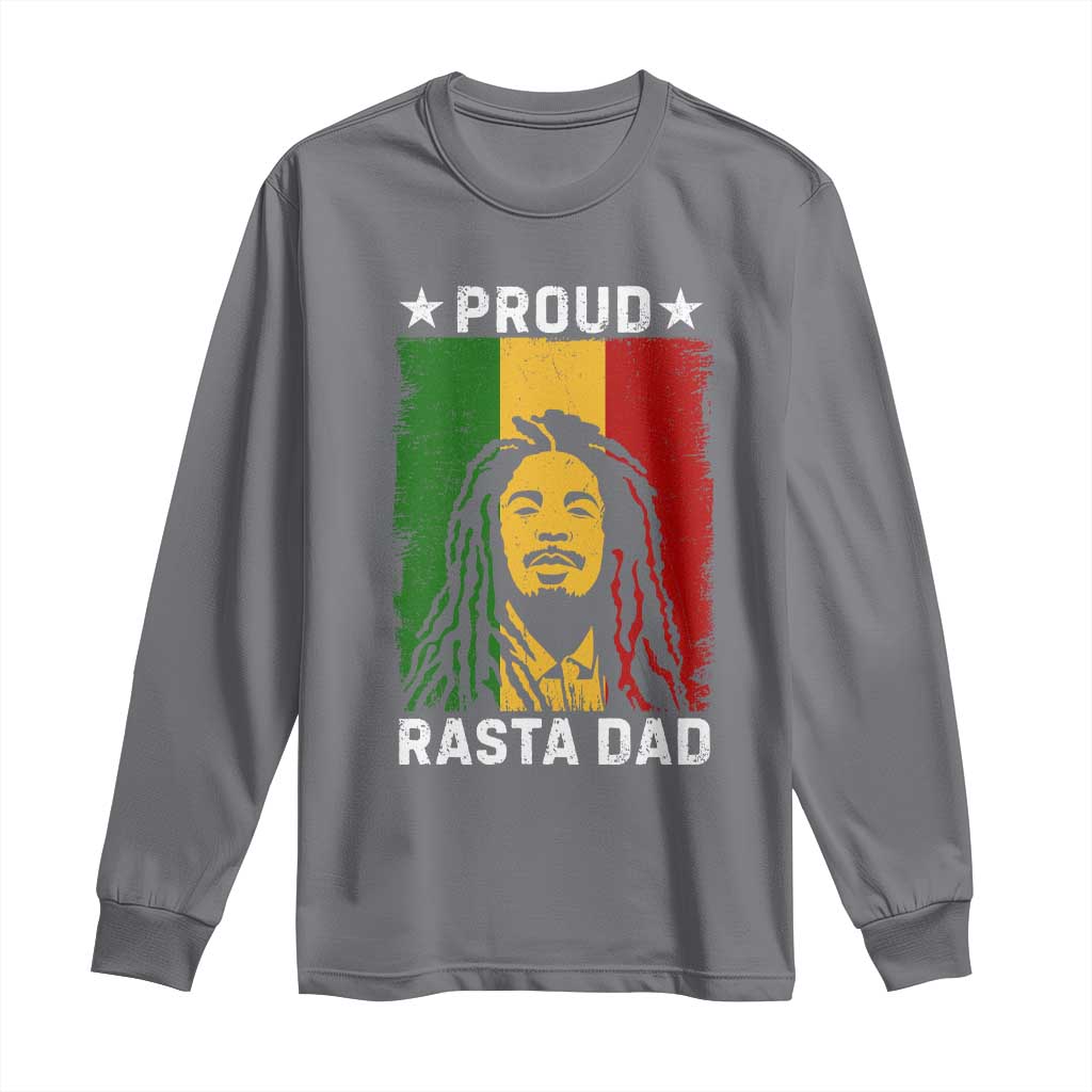 Proud Rasta Dad Long Sleeve Shirt Rastafarian Jamaica Father's Day - Wonder Print Shop
