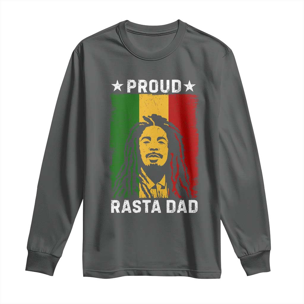 Proud Rasta Dad Long Sleeve Shirt Rastafarian Jamaica Father's Day - Wonder Print Shop