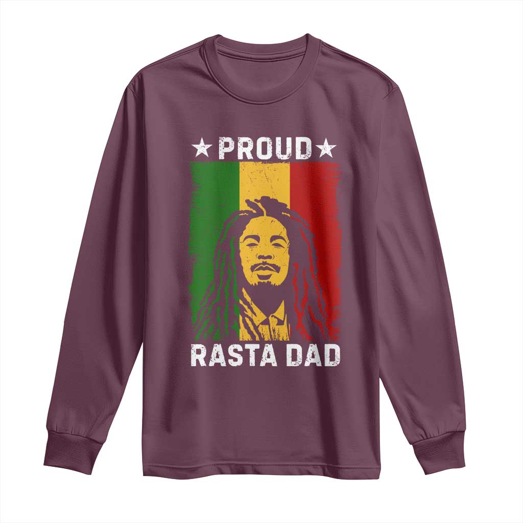 Proud Rasta Dad Long Sleeve Shirt Rastafarian Jamaica Father's Day - Wonder Print Shop