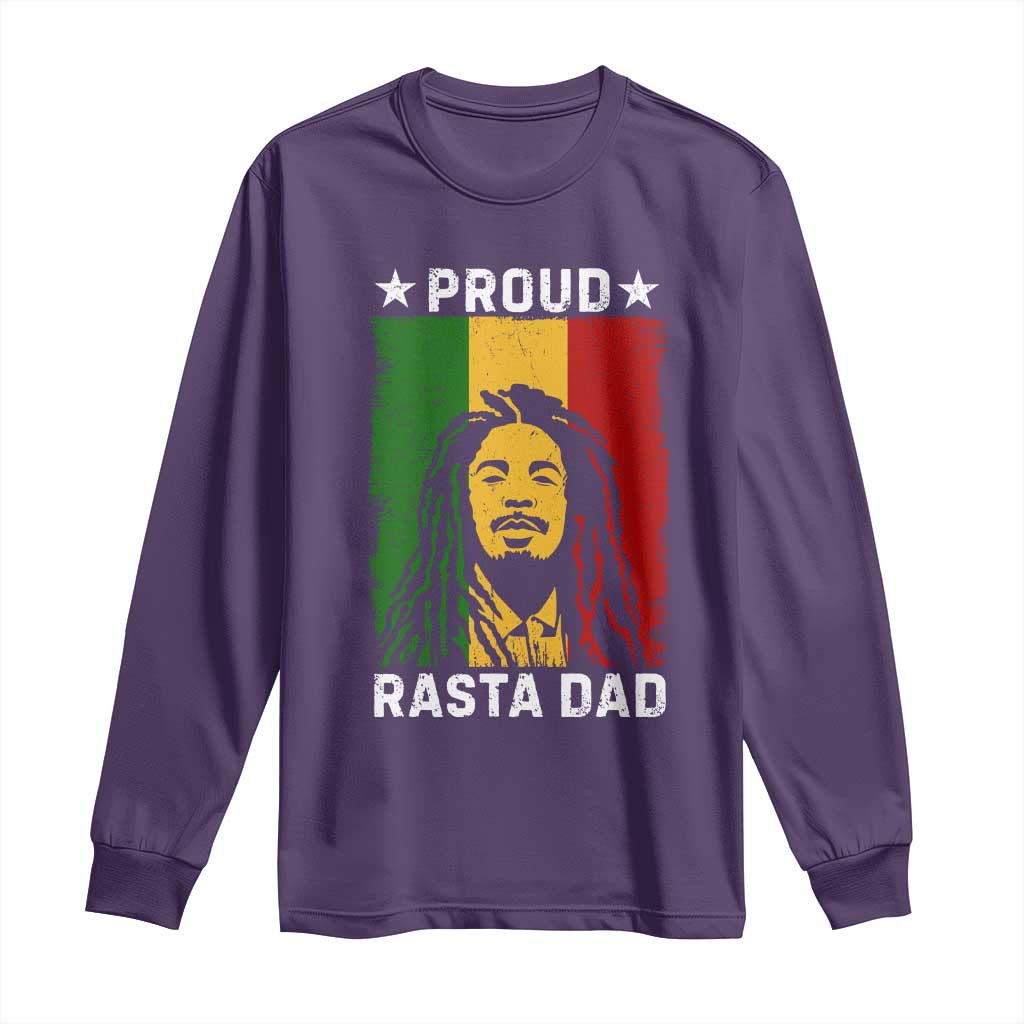 Proud Rasta Dad Long Sleeve Shirt Rastafarian Jamaica Father's Day - Wonder Print Shop