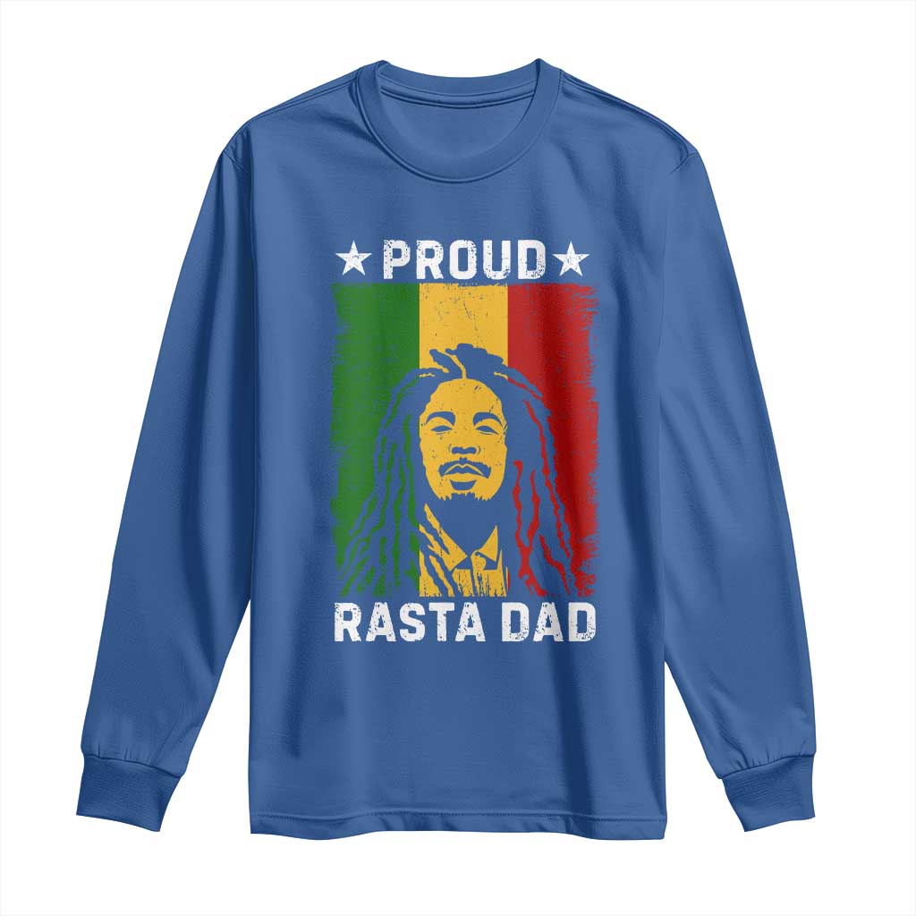 Proud Rasta Dad Long Sleeve Shirt Rastafarian Jamaica Father's Day - Wonder Print Shop