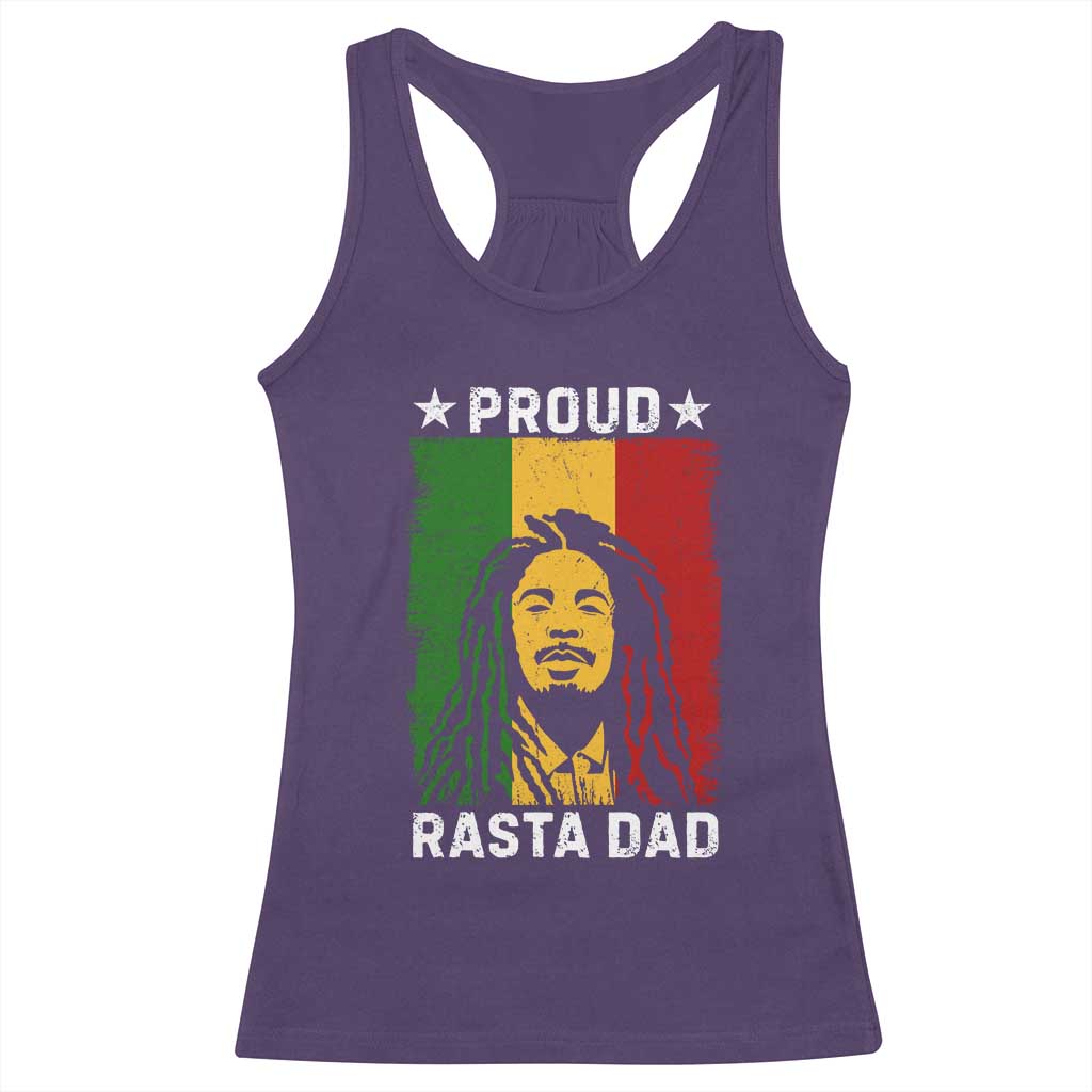 Proud Rasta Dad Racerback Tank Top Rastafarian Jamaica Father's Day - Wonder Print Shop