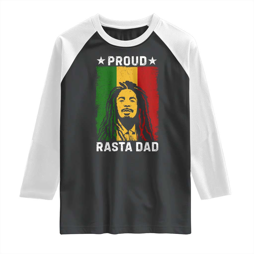 Proud Rasta Dad Raglan Shirt Rastafarian Jamaica Father's Day - Wonder Print Shop