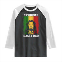 Proud Rasta Dad Raglan Shirt Rastafarian Jamaica Father's Day - Wonder Print Shop