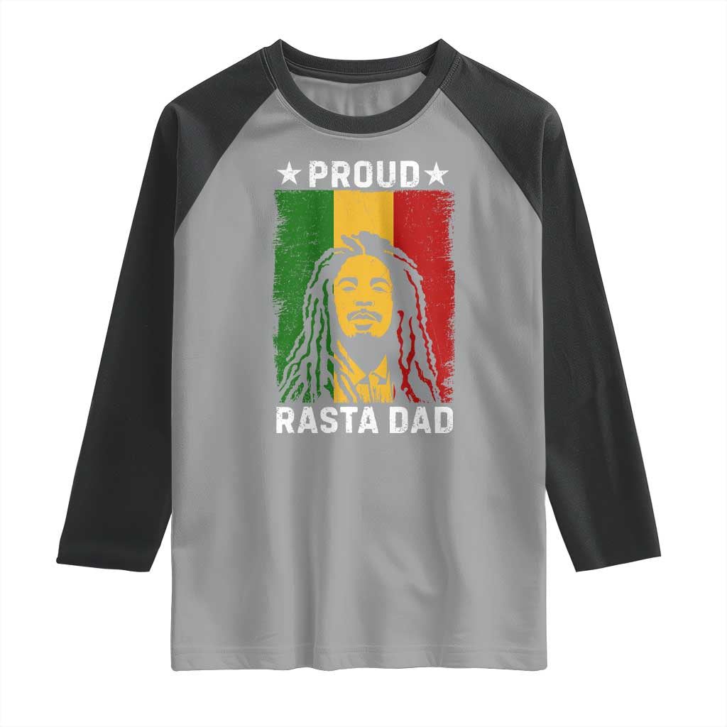 Proud Rasta Dad Raglan Shirt Rastafarian Jamaica Father's Day - Wonder Print Shop