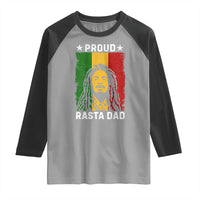 Proud Rasta Dad Raglan Shirt Rastafarian Jamaica Father's Day - Wonder Print Shop