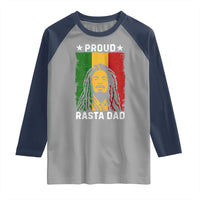 Proud Rasta Dad Raglan Shirt Rastafarian Jamaica Father's Day - Wonder Print Shop
