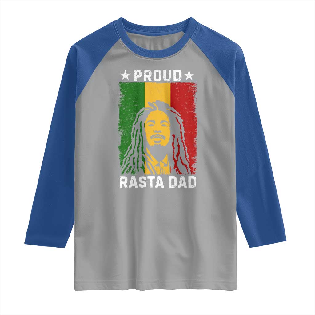 Proud Rasta Dad Raglan Shirt Rastafarian Jamaica Father's Day - Wonder Print Shop