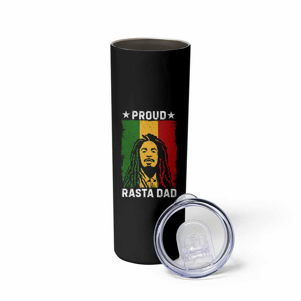Proud Rasta Dad Skinny Tumbler Rastafarian Jamaica Father's Day - Wonder Print Shop