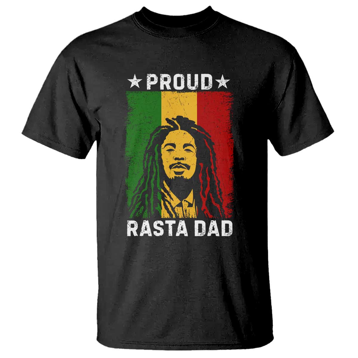 Proud Rasta Dad T Shirt Rastafarian Jamaica Father's Day - Wonder Print Shop