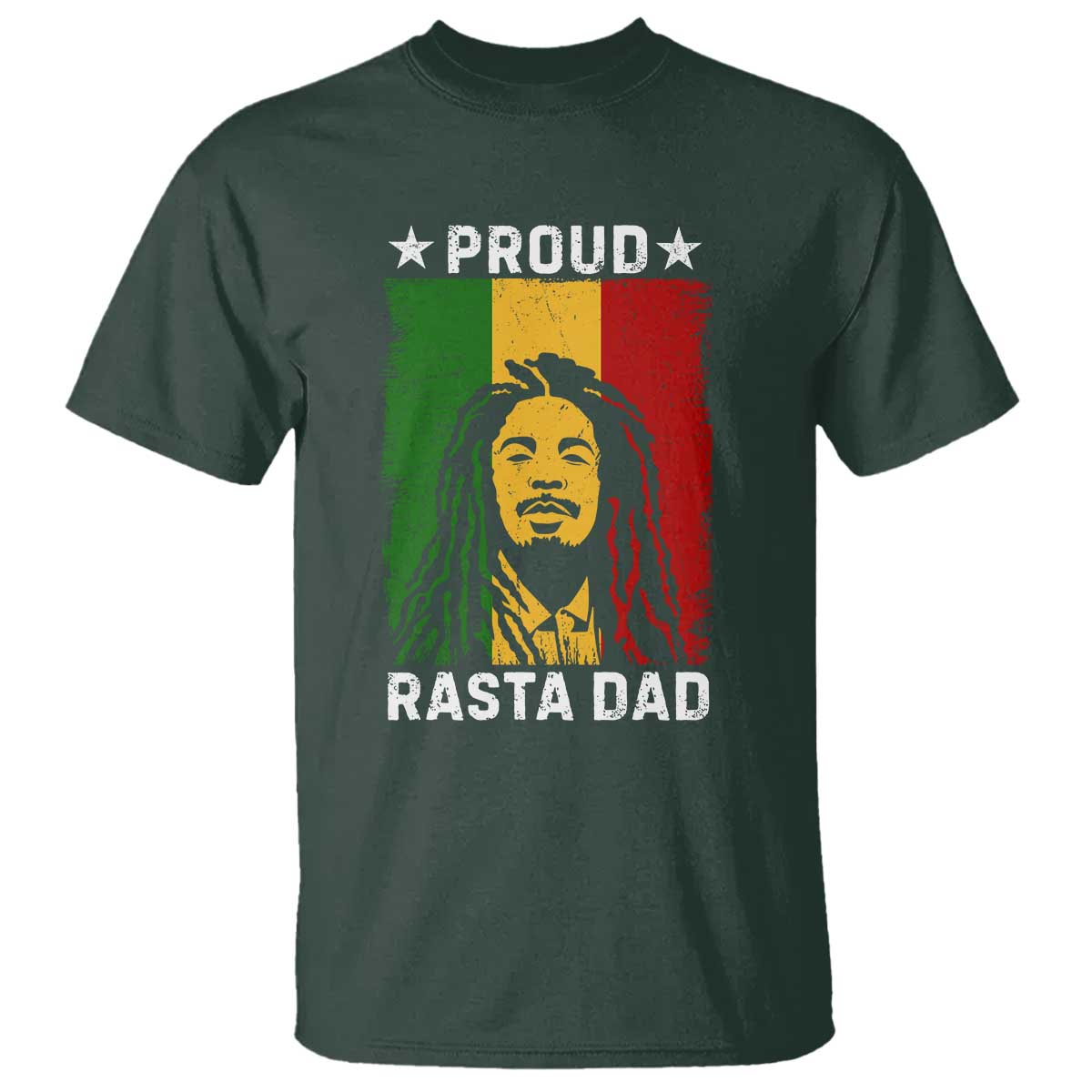 Proud Rasta Dad T Shirt Rastafarian Jamaica Father's Day - Wonder Print Shop