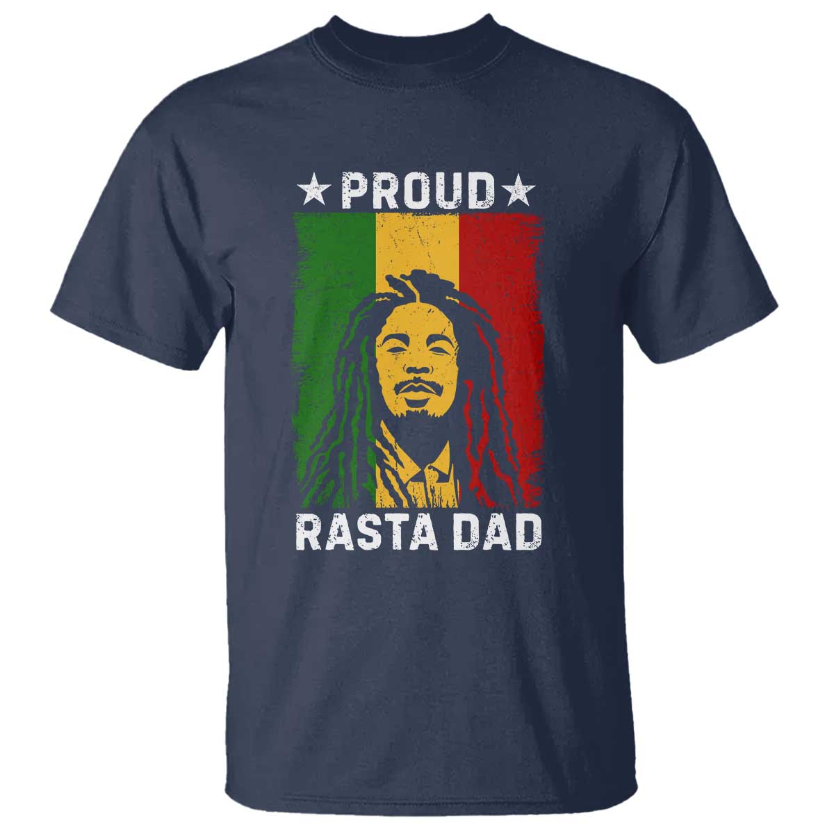 Proud Rasta Dad T Shirt Rastafarian Jamaica Father's Day - Wonder Print Shop