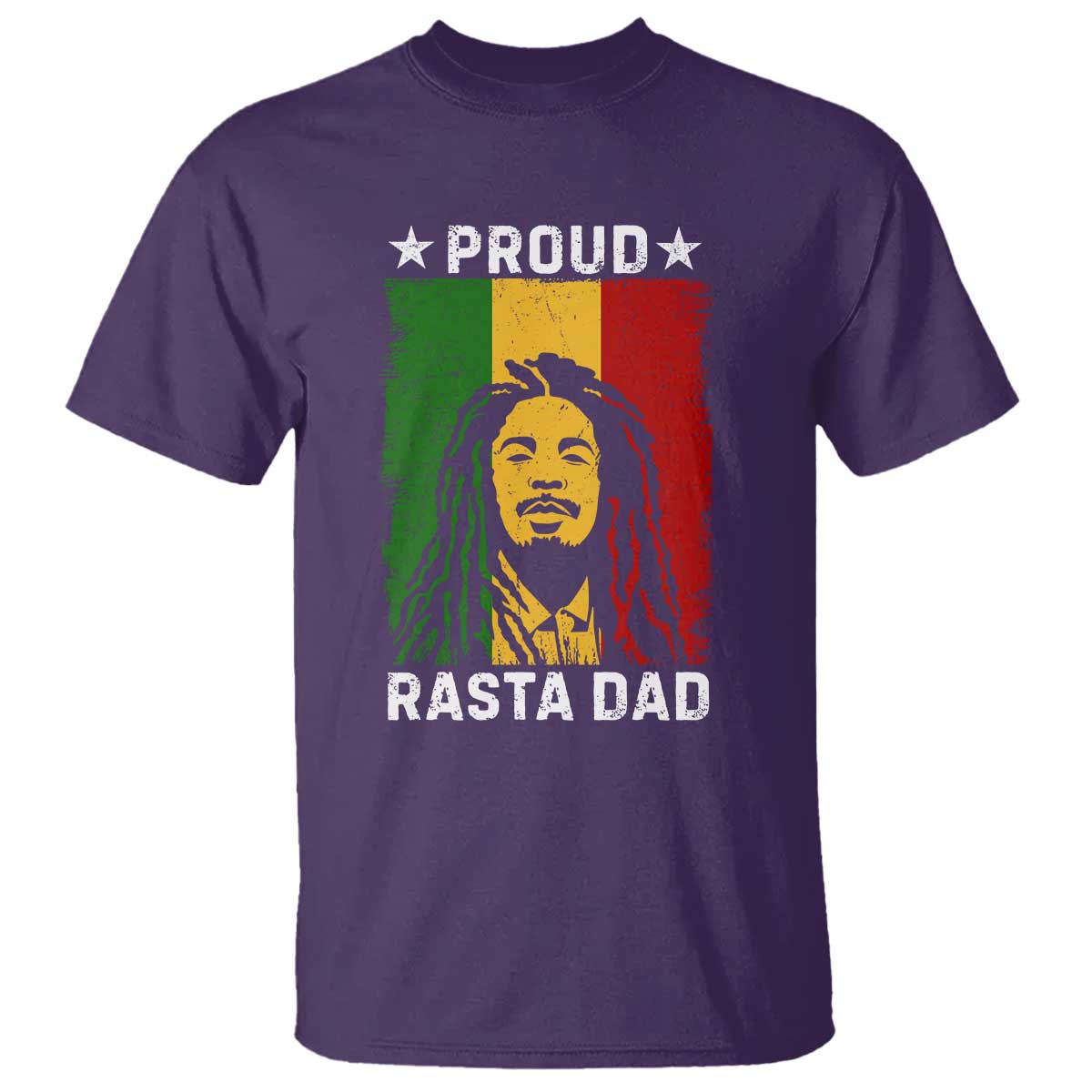 Proud Rasta Dad T Shirt Rastafarian Jamaica Father's Day - Wonder Print Shop