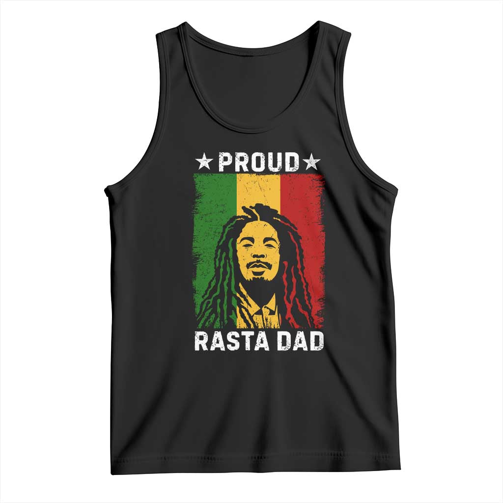 Proud Rasta Dad Tank Top Rastafarian Jamaica Father's Day - Wonder Print Shop