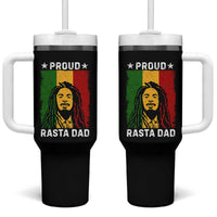 Proud Rasta Dad Tumbler With Handle Rastafarian Jamaica Father's Day - Wonder Print Shop