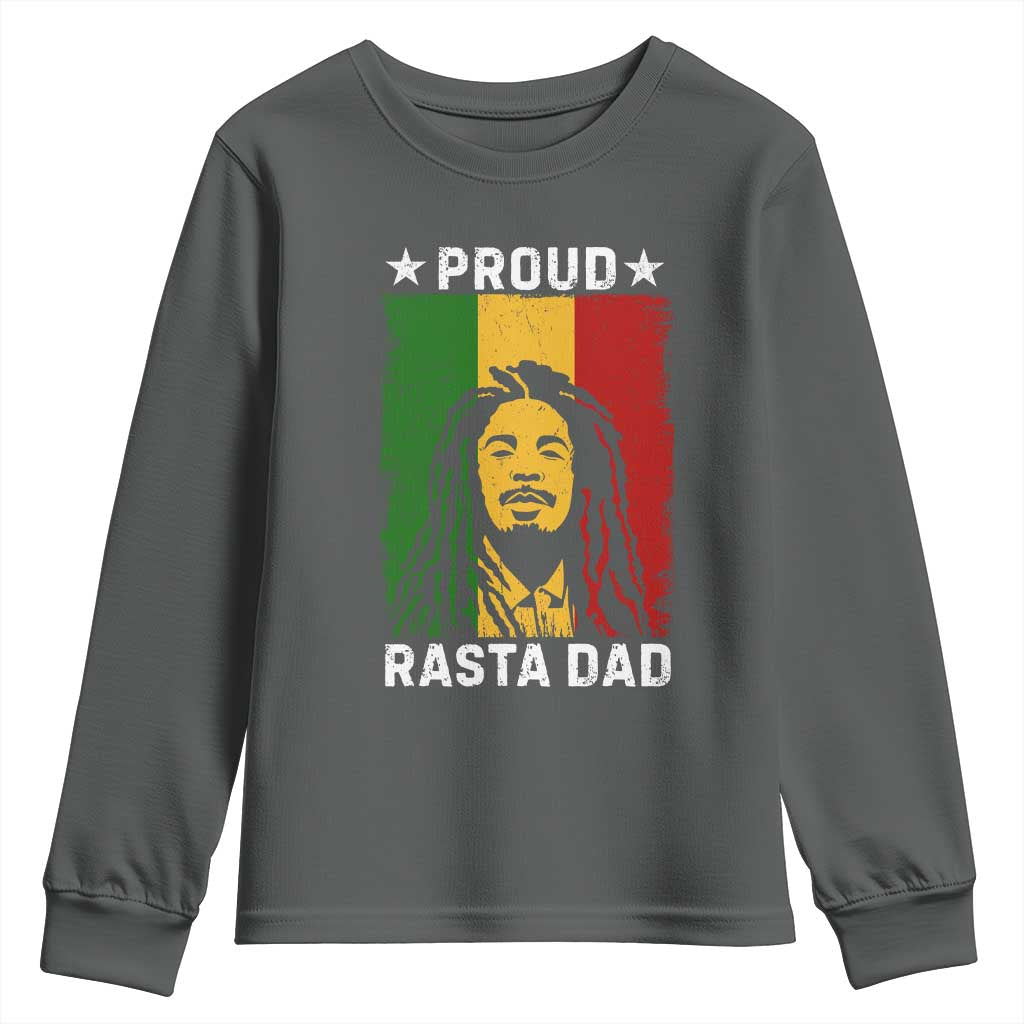 Proud Rasta Dad Youth Sweatshirt Rastafarian Jamaica Father's Day - Wonder Print Shop